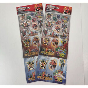 Power Rangers super Megaforce sticker fun pack 2 packs of 3 sheets 2014